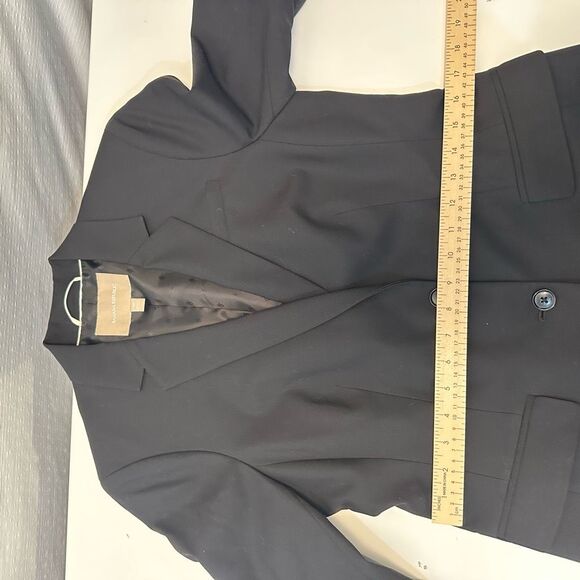 Banana Republic Women’s Wool Blazer Size 10 Black Office Classic Two Buttons - Picture 8 of 12